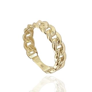 Foto de 28-7658S - SORTIJA ESLABONES 5MM 18K** 