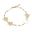 Foto de 04-466 - PULSERA ESTRELLAS 12MM Y BOLAS 2.5MM 18CM (ANILLA A 2CM) (2,79gr) 18K