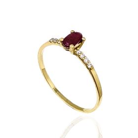 Foto de 05-3389R - SORTIJA RUBÍ 3X5MM 18K