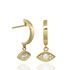 Foto de 40-7336 - PENDIENTES ARO OJO TURCO CIRCONITA 20MM PRESIÓN 18K