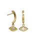 Foto de 40-7336 - PENDIENTES ARO OJO TURCO CIRCONITA 20MM PRESIÓN 18K