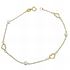 Foto de 28-2054 - PULSERA CORAZONES PERLAS 5-4MM 19CM (ANILLA A 1.5CM) 18K