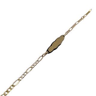 Foto de 04-025087 - PULSERA BEBÉ PLACA NUBE (PLACA 7X24MM) 14CM (ANILLA A 1.5CM) (1,87gr) 18K