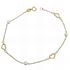 Foto de 28-2054 - PULSERA CORAZONES PERLAS 5-4MM 19CM (ANILLA A 1.5CM) 18K