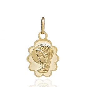 Foto de 10-152-192 - MEDALLA VIRGEN NIÑA 15MM 18K
