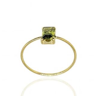 Foto de 05-4132S - SORTIJA PIEDRAS COLOR OLIVINA 4X6MM 18K