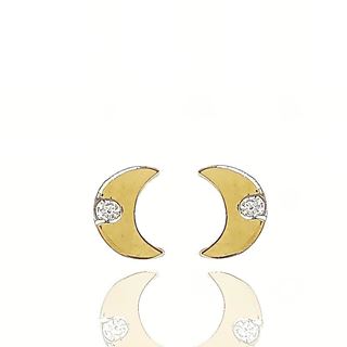 Foto de 99-PT855 - PENDIENTES LUNA CIRCONITA 5MM 18K