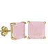 Foto de 05-3988RS-6 - PENDIENTES PIEDRAS COLOR ROSA 6X6MM PRESIÓN 18K