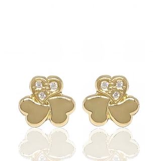 Foto de 51-19503 - PENDIENTES TRES CORAZONES CIRCONITA 6MM 18K