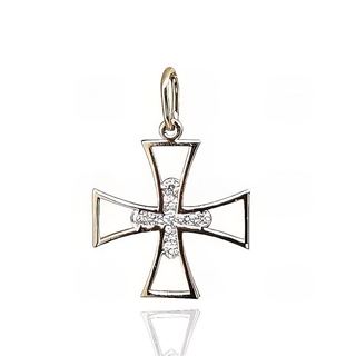 Foto de 99-423 - CRUZ DE MALTA CIRCONITA 15MM 18K