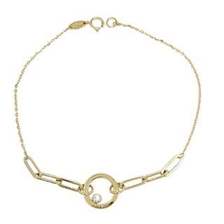 Foto de 10-401-1640 - PULSERA CÍRCULO CIRCONITA 12MM 19CM 18K**