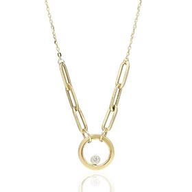 Foto de 10-401-1640G - GARGANTILLA CÍRCULO CIRCONITA 12MM 45CM 18K**