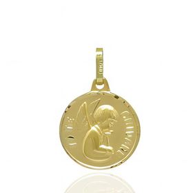Foto de 61-15004 - MEDALLA BEBÉ 'YO TE CUIDARÉ' 15MM 18K