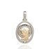 Foto de 26-AG301-0 - MEDALLA ORO Y PLATA VIRGEN NIÑA BRILLANTE 17MM FINOR