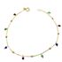 Foto de 10-656-144 - PULSERA PIEDRAS COLOR Y BOLAS 19CM 18K**