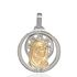 Foto de 26-AG300-3 - MEDALLA ORO Y PLATA VIRGEN NIÑA BRILLANTE 22MM FINOR