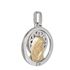 Foto de 26-AG300-3 - MEDALLA ORO Y PLATA VIRGEN NIÑA BRILLANTE 22MM FINOR