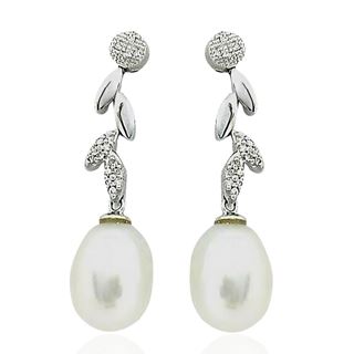 Foto de 75-45482P - PENDIENTES PERLA BRILLANTES 34MM O.B.