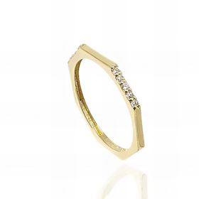 Foto de 71-13446S - SORTIJA OCTOGONAL CIRCONITA 1.50MM 18K