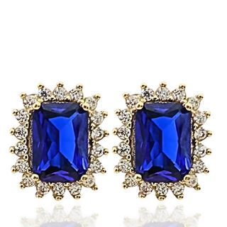 Foto de 28-030ZP - PENDIENTES ZAFIRO CIRCONITA 11MM 18K**