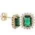 Foto de 28-030EP - PENDIENTES ESMERALDA CIRCONITA 10.5MM 18K**
