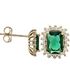 Foto de 28-030EP - PENDIENTES ESMERALDA CIRCONITA 10.5MM 18K**