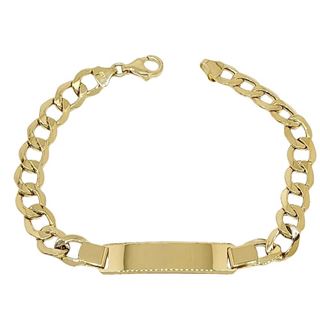 Foto de 10-391-051 - PULSERA PLACA BARBADA 8MM 21CM (12,20gr) (PLACA 10X38MM) 18K