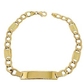 Foto de 10-391-040 - PULSERA PLACA VALENTINO 6MM (PLACA 7X32MM) 21CM (8,60gr) 18K