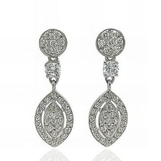 Foto de 13-7394B - PENDIENTES CIRCONITA 26MM PRESIÓN O.B. 18K