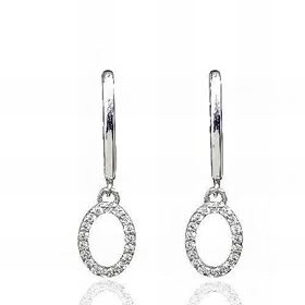 Foto de 71-7392B - PENDIENTES CIRCONITA OVAL 23MM CATALÁN O.B. 18K