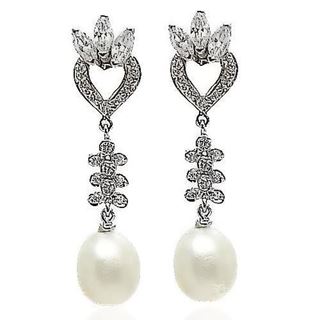 Foto de 71-3134B - PENDIENTES PERLA 9MM CIRCONITA 40MM PRESIÓN O.B. 18K