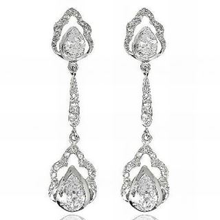 Foto de 71-3438B - PENDIENTES CIRCONITA 43MM PRESIÓN O.B. 18K