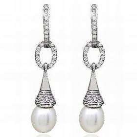 Foto de 54-11233 - PENDIENTES PERLA CIRCONITA CATALÁN 44MM O.B. 18K