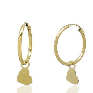 Foto de 00-1635-14 - CRIOLLAS CORAZÓN 5MM 1X14MM 18K