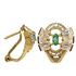 Foto de 00-1682P - PENDIENTES ESMERALDA Y CIRCONITA JUEGO 16MM OMEGA 18K