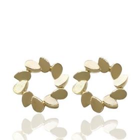 Foto de 71-12653P - PENDIENTES MATE-BRILLO 9MM PRESIÓN 18K