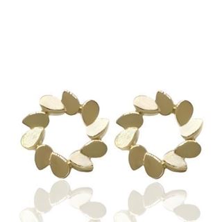 Foto de 71-12653P - PENDIENTES MATE-BRILLO 9MM PRESIÓN 18K