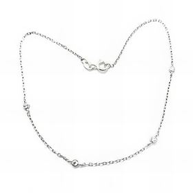 Foto de 25-0054T - TOBILLERA PLATA CHATONES CIRCONITA 3MM 26CM