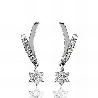 Foto de 71-2584P - PENDIENTES CIRCONITA 24MM PRESIÓN O.B. 18K