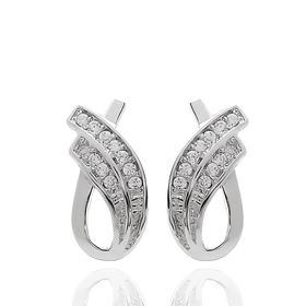 Foto de 40-7083B - PENDIENTES CIRCONITA 13MM CATALÁN O.B. 18K