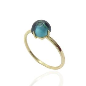 Foto de 90-6283AS - SORTIJA PIEDRA AZUL 7MM 18K