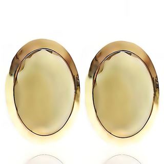 Foto de 71-4504F - PENDIENTES PIEDRA COLOR FUMÉ 17MM 18K