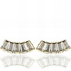 Foto de 05-4446 - PENDIENTES TREPADORES BAGUETTE CIRCONITA 10MM 18K