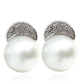 Foto de 75-2931P - PENDIENTES AUSTRALIANA 18 BRILLANTES 1.25MM C/U 17MM O.B.