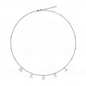 Foto de 18-AG420513 - GARGANTILLA PLATA NOMBRE 42CM (ALARGADOR 3CM)