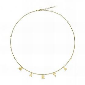 Foto de 18-AG420514 - GARGANTILLA PLATA DORADA NOMBRE 42CM (ALARGADOR 3 CM)