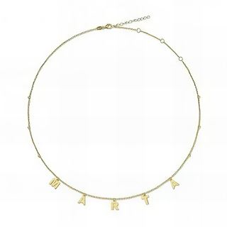 Foto de 18-AG420514 - GARGANTILLA PLATA DORADA NOMBRE 42CM (ALARGADOR 3 CM)