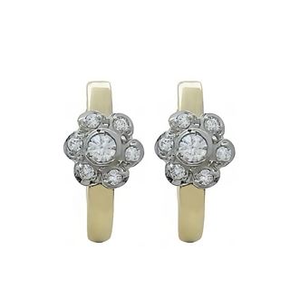 Foto de 13-6944P - PENDIENTES BICOLOR CIRCONITA 13MM CATALÁN 18K