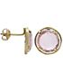 Foto de 71-4443R - PENDIENTES PIEDRA ROSA 10MM 18K 