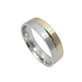 Foto de 10-351-820-17 - ALIANZA BICOLOR MATE-BRILLO 5MM 18K
